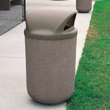 30 Gallon Concrete Push Door Top Outdoor Waste Container TF1015 (33 Color  Options)